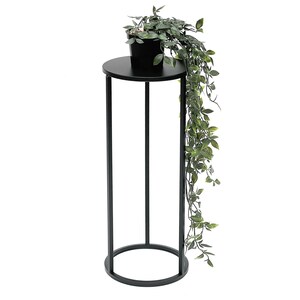 DanDiBo Blumenhocker Metall Schwarz Rund 50 cm Blumenständer Beistelltisch 96316 S Blumensäule Modern Pflanzenständer Pflanzenhocker