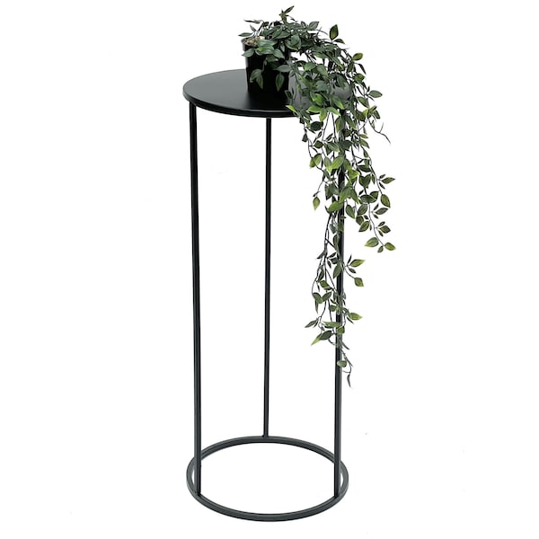 DanDiBo Tabouret à Fleurs en métal Noir Rond 70 cm Support à Fleurs Table d'appoint 96316 L Colonne de Fleurs Support à Plantes Moderne Tabouret à Plantes