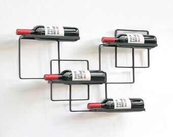 DanDiBo Wine Rack Wall Metal Black Wine Line Bottle Rack Bottle Stand  Bottle Holder for Bottles Slim Modern Design