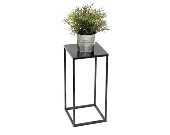 DanDiBo Blumenhocker Metall Schwarz Eckig 42,5 cm Blumenständer Beistelltisch 434 Blumensäule Modern Pflanzenständer Pflanzenhocker