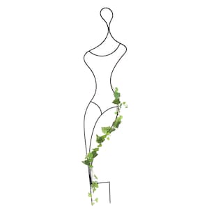 DanDiBo Design Trellis Metalen Trellis 140 cm Zwart Frau Gracia Klimhulp Grondplug Bloemenhouder Trellis Kolom