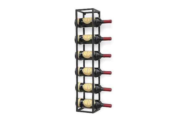 Dandibo Wine Rack Metal Wall 80 Cm Black Bottle Rack 96238 Bottle Holder Wall Mounting Modern Wall Holder Wall Shelf for 6 Bottles Etsy UK