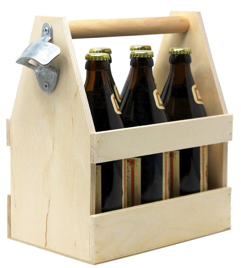 Flaschenträger Holz Im Panzer-Design - Kreatives Geschenk Für Männer