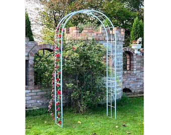 DanDiBo Arche à Roses galvanisée Solide 120 cm Arche 96523 Arche Ronde résistante aux intempéries Arche de Jardin en Treillis en Fer Massif galvanisée à Chaud