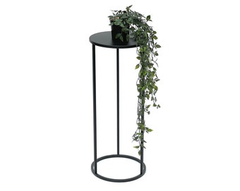 DanDiBo Tabouret à Fleurs en métal Noir Rond 60 cm Support à Fleurs Table d'appoint 96316 M Colonne de Fleurs Support à Plantes Moderne Tabouret à Plantes