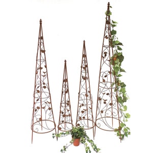 Rankhilfe Pyramide 082547 Metall 4er Set 95, 118 ,142, 164cm Kletterhilfe Ranke