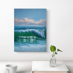 Sommer Strand Ölgemälde original, Florida Leinwand Kunst, Meer, Küstendekor