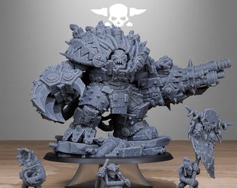 Station Forge Orkaz_Grand_Nutta v3 minitures  Tabletop RPG Wargaming custom weapon choice now available