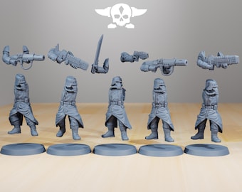 Station Forge GrimGuard Evaporators Squad 3d printed proxie Wargames Gift for Him/Her Tabletop 25mm/28mm/32mm