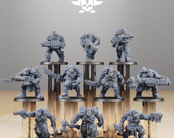 Station Forge Orkaz Strappaz 3d printed proxie Wargames minitures rpg Gift for Him/Her Tabletop 25mm/28mm/32mm