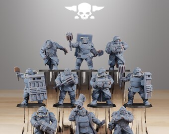 Station Forge GrimGuard GrimGuard Mutants 3d printed proxie Wargames Gift for Him/Her Tabletop 25mm/28mm/32mm