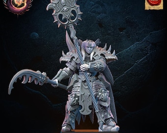 3D printed Nukuja Sorceress designed by Lost Kingdom Miniatures - Nukuja Warrior