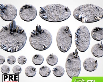 Bases CRYSTAL_XENOS 28mm 32mm 40mm tabletop resin printed