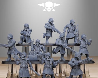 Station ForgeGrimguard Militants 3d printed proxie Wargames Minitures Gift for Him/Her Tabletop 25mm/28mm/32mm