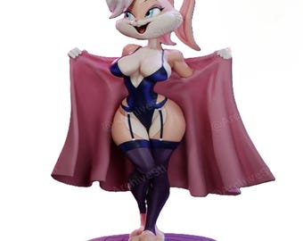 Cartoon bunny resin figure  23cm tall  ready to paint 3d printed kit