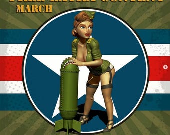Naughty Bomber Girl  Pinup Pinup fanart  resin figure  approx 12cm tall  paint yourself kit