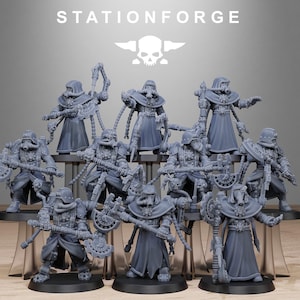 Station Forge GrimGuard Tech Engineers 3d printed proxie Wargames Gift for Him/Her Tabletop 25mm/28mm/32mm