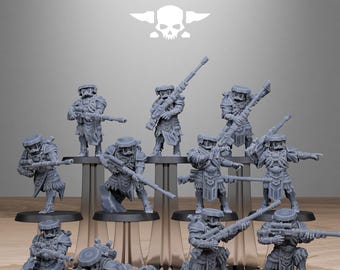 Station Forge Scavenger Snipers 3d printed proxie Wargames Minitures Gift for Him/Her Tabletop 25mm/28mm/32mm