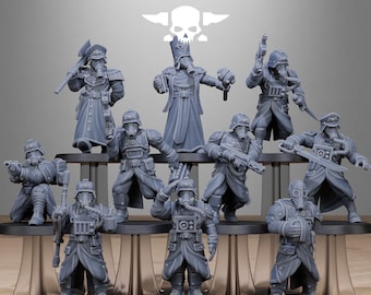 Station Forge GrimGuard Vigils 3d printed proxie Wargames Gift for Him/Her Tabletop 25mm/28mm/32mm