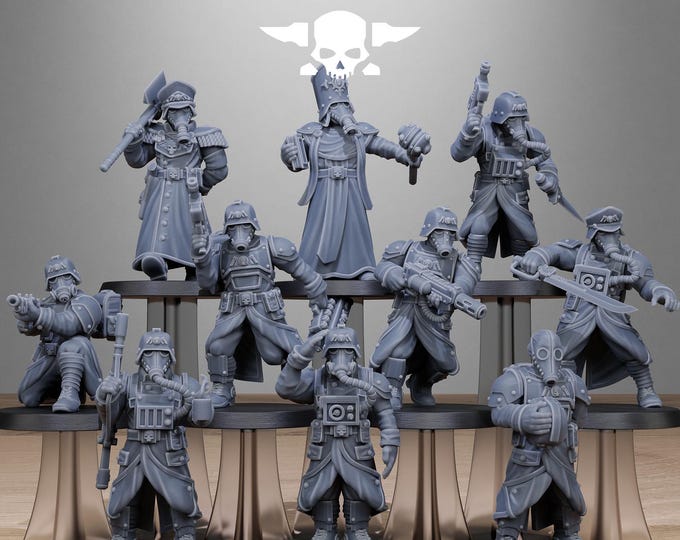 Featured listing image: Station Forge GrimGuard Vigils 3d printed proxie Wargames Gift for Him/Her Tabletop 25mm/28mm/32mm
