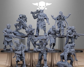 Station Forge Corrupted Guard Abhumans Team Proxy  minitures Tabletop RPG Wargaming Gift for Him/Her Tabletop 25mm/28mm/32mm