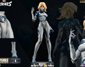 Invisible Women Version 23cm tall 3D printed in Abs resin Kit Form 2 versions