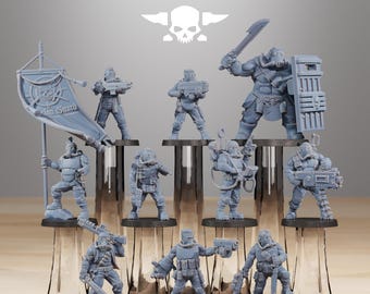 Station Forge GrimGuard Hunters 3d printed proxie Wargames Gift for Him/Her Tabletop 25mm/28mm/32mm