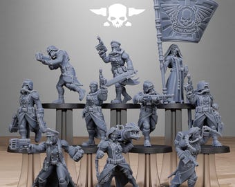 Station Forge GrimGuard Sisters 3d printed proxie Wargames Minitures Gift for Him/Her Tabletop 25mm/28mm/32mm