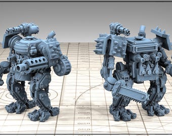 Orks Biga Tooth Boyz Mech Suits - CAN Unit by GGW (2 figures supplied)