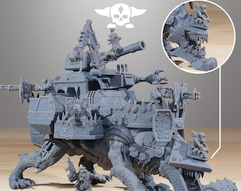 Station forge Orkaz Run Rolla (BIG BOY) Proxy minitures Tabletop RPG Wargaming 130mm base Gift for Him/Her Tabletop 25mm/28mm/32mm