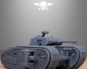 3D Printed FreeGuard Heavy Tank  plus crew Wargaming Proxy - Station Forge big boy
