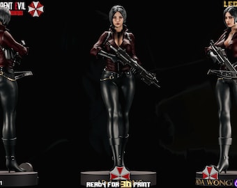 Ada Wong 23cm tall 3D printed in Abs resin Kit Form 2 versions