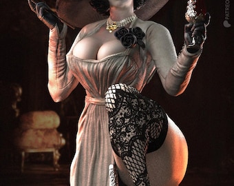 Alcina Dimitrescu 1/6 scale Resin Printed on 12k machine Kit form