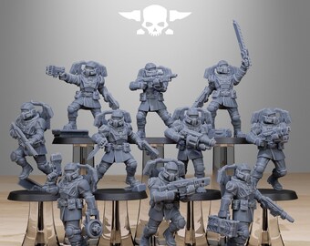 Station Forge Vaskar_Jump_Squad Proxy minitures Tabletop RPG Wargaming Gift for Him/Her Tabletop 25mm/28mm/32mm