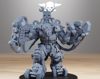 Station Forge Orkaz Ezo boss 60mm base minitures  Tabletop RPG Wargaming Gift for Him/Her Tabletop 25mm/28mm/32mm