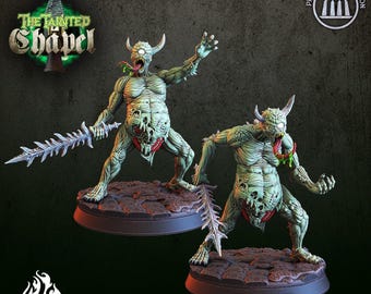 Plague Demons set of 2 3d printed proxie Wargames comes with 32mm base