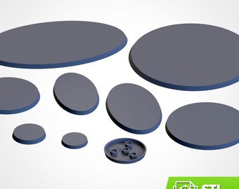 Blank Bases 28mm 32mm 40mm tabletop resin printed