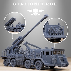 Station Forge GrimGuard Light Artillery   3d printed proxie Wargames Gift for Him/Her Tabletop 25mm/28mm/32mm