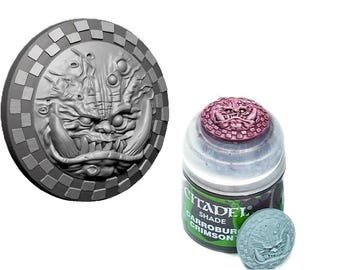 paint pot speed paint toppers ork style  3d printed proxie Wargames Paint holder comes unpainted gift Gift for Him/Her Tabletop