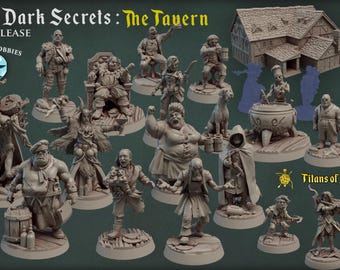 DnDs Town of Dark Secrets: Gobertown Townfolks Titan Forge Minis part 2