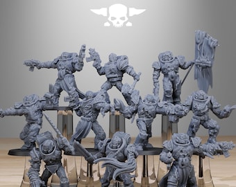 Station Forge Corrupted_Socratis_Infantry Team Proxy  minitures Tabletop RPG Wargaming Gift for Him/Her Tabletop 25mm/28mm/32mm