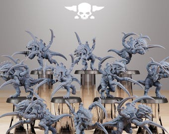 Station Forge Xenarid Infantry Melee Unit  Proxy minitures Tabletop RPG Wargaming Gift for Him/Her Tabletop 25mm/28mm/32mm