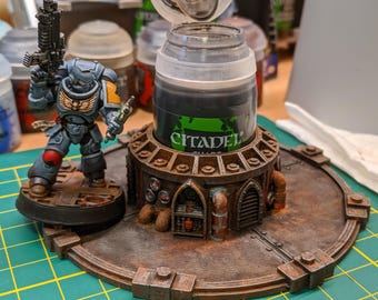 paint pot for model paints 3d printed proxie Wargames Paint holder comes unpainted gift Gift for Him/Her Tabletop 25mm/28mm/32mm