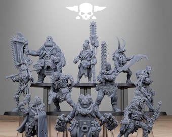 Station Forge Techno Savage Barbarians Proxy minitures Tabletop RPG Wargaming Gift for Him/Her Tabletop 25mm/28mm/32mm