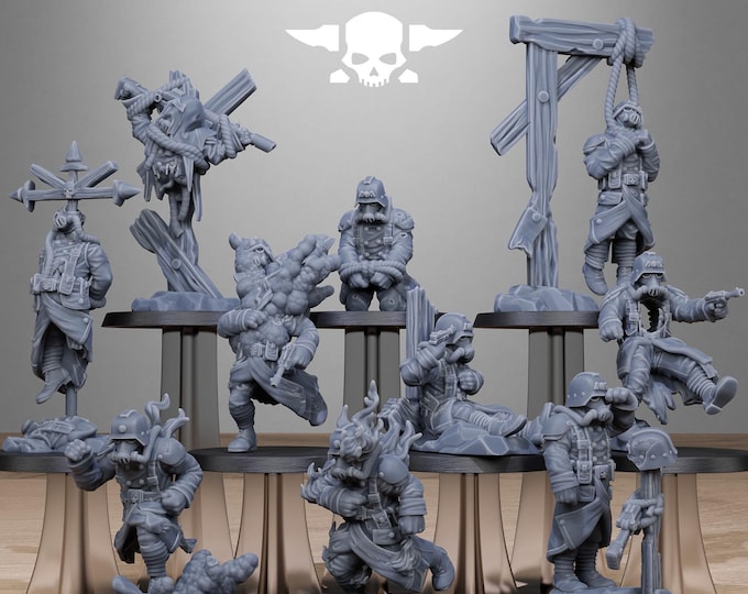 Featured listing image: Station Forge GrimGuard Objective Markers 3d printed proxie Wargames Gift for Him/Her Tabletop 25mm/28mm/32mm