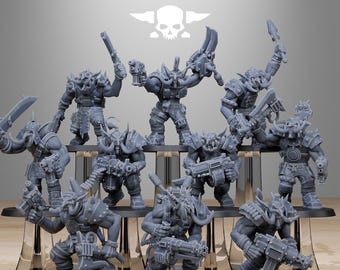 Station Forge Orkaz_trolls_ 3d printed proxie Wargames Gift for Him/Her Tabletop 25mm/28mm/32mm