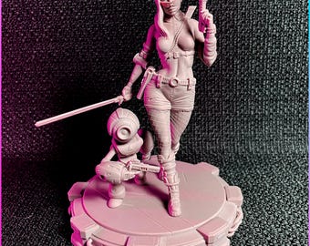 Ladies of 2133 set 1 3d printed in high Abs resin comes in kit 2 sizes to choose from