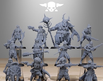 Station Forge Corrupted_Guard_Lechers Team Proxy 28mm minitures Tabletop RPG Wargaming Gift for Him/Her Tabletop 25mm/28mm/32mm