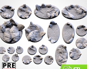 Bases CHAOS_HELL 28mm 32mm 40mm tabletop resin printed