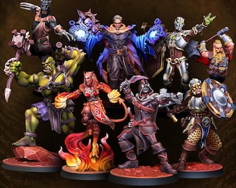 Dnd Hero's Assemble crossover characters single or dset made in  high Abs resin